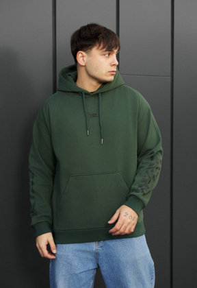 Худі чоловіче Staff black basic oversize fleece чорне оверсайз купити