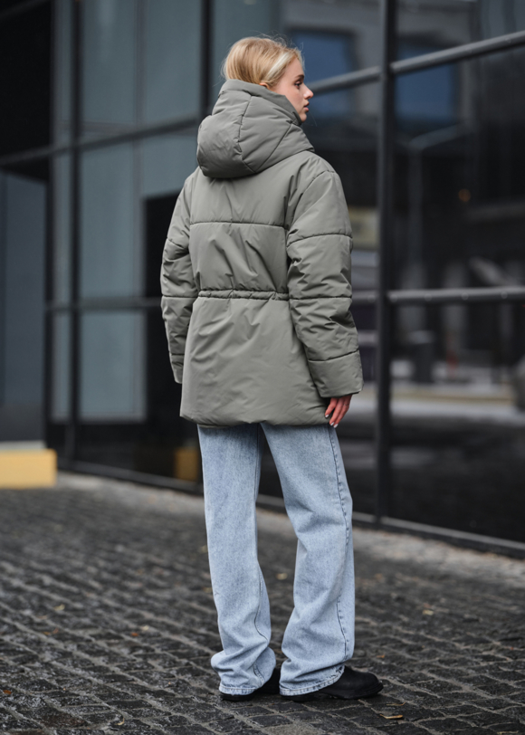 Зимова куртка жіноча Staff br light khaki світлий хакі з капюшоном