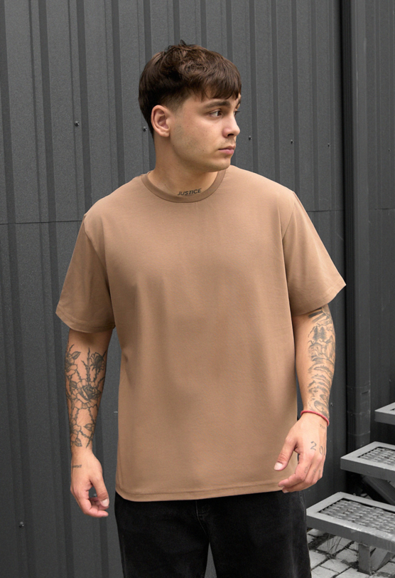 『TEN BUFFA SHT BROWN M』 Чоловіча футболка Staff brown коричнева для хлопця купити