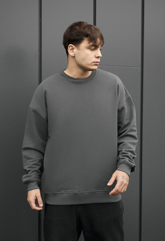 Світшот чоловічий Staff purple brown basic oversize fleece
