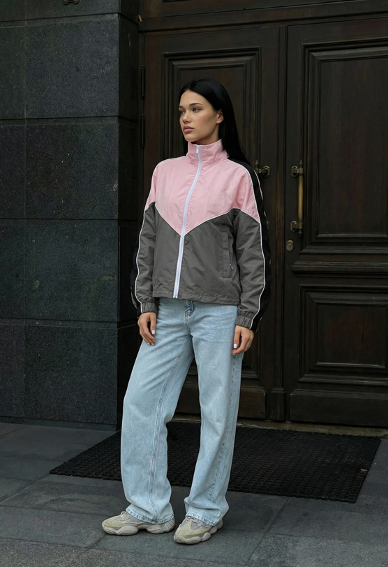 Вітровка жіноча Staff sh pink & gray рожева/сіра/чорна рефлективна