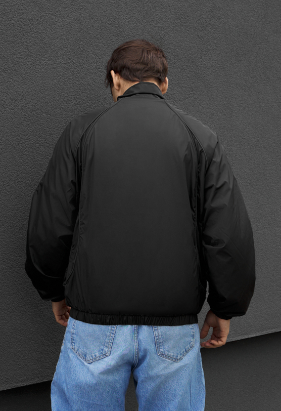 Куртка вітровка ma black reflective oversize чорна оверсайз
