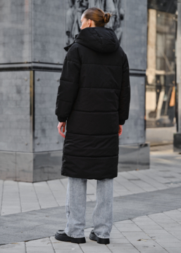 Куртка зимова жіноча Staff clo black чорна однотонна молодіжна