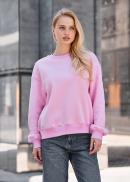 Світшот жіночий Staff lay pink oversize fleece рожевий оверсайз