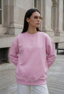 Світшот жіночий Staff x Husll pink logo oversize рожевий оверсайз Світшот жіночий Staff x Husll pink logo oversize рожевий оверсайз