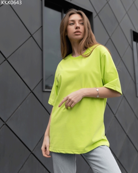 Жіноча футболка Staff light green oversize