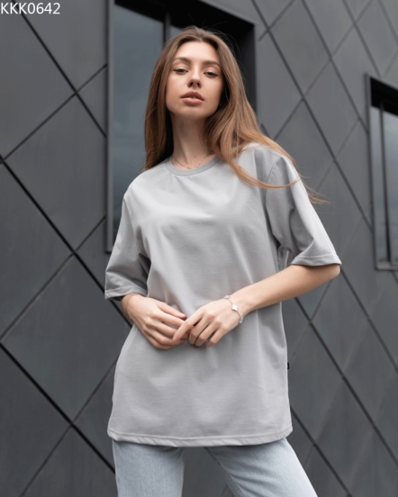 Жіноча футболка Staff gray oversize