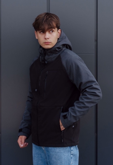 Куртка Staff soft shell black & gray