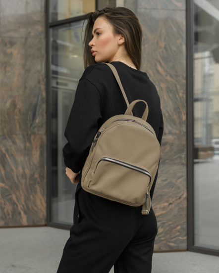 Жіночий рюкзак Staff vol leather light brown