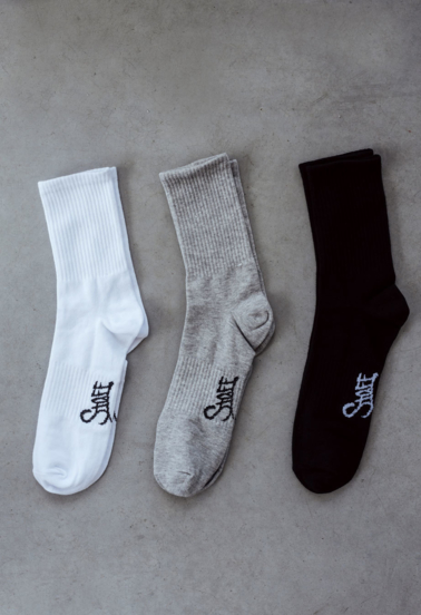 Шкарпетки Staff gray/black/white (три пари) р. 43-46