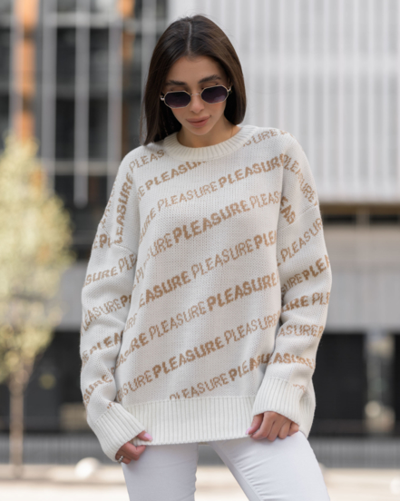 Кофта жіноча Staff pleasure oversize white біла оверсайз з
