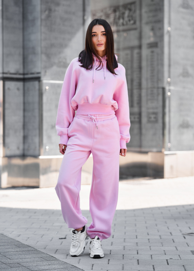 Жіночий спортивний костюм Staff meg pink fleece рожевий утеплений