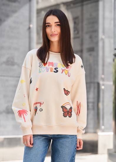 zechito スウェット Power Shoulder Sweat刺繍 39af59de4ced4f4ea69909fcbe59d2