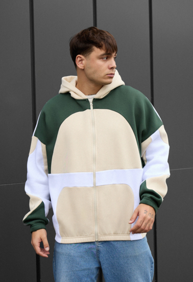 Худі чоловіче Staff mix zip oversize fleece мікс кольорів на