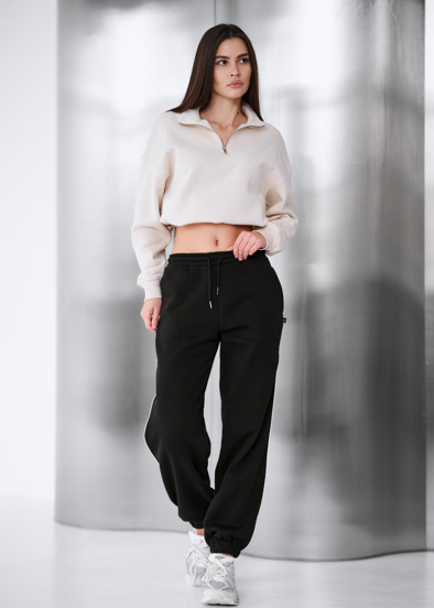 クレイジー　BLACK IRON-01 Flex-R Джогери жіночі Staff ret black reflective fleece чорні рефлективні