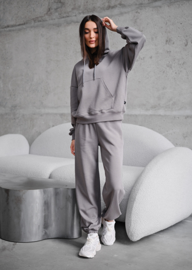 Жіночий спортивний костюм Staff sem gray oversize сірий оверсайз
