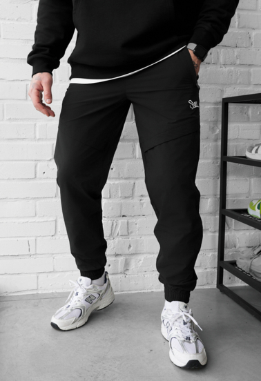 Джогери чоловічі Staff spandex di black чорні для підлітка