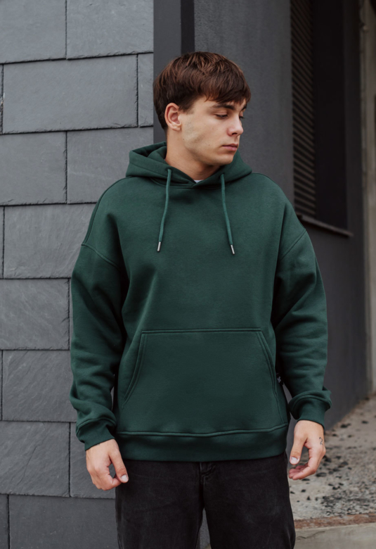 Худі чоловіче Staff emerald oversize fleece смарагдового кольору