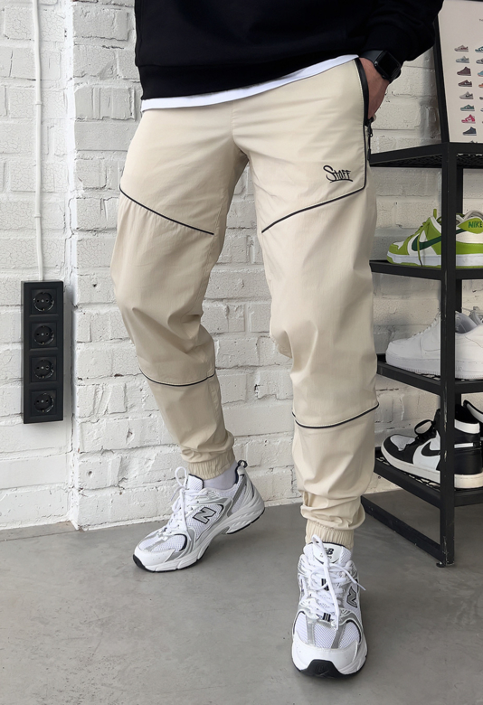 Брюки карго чоловічі Staff coa cargo black fleece чорні