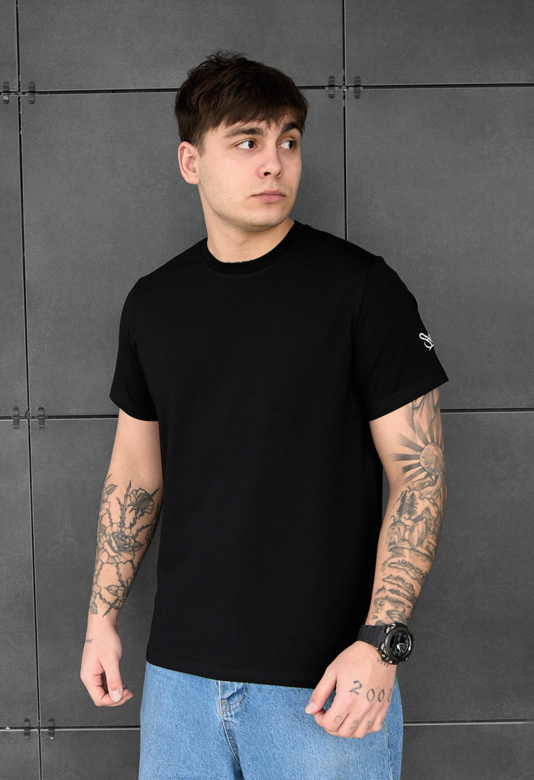 Футболка чоловіча Staff pi black logo чорна для підлітка з