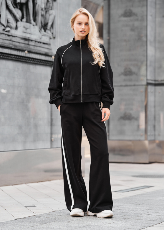 Жіночий спортивний костюм Staff fid black oversize reflective