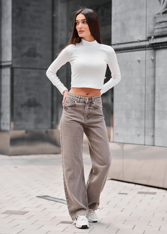 Джинси жіночі Staff 26 wide-leg gray сірі брендові вільні