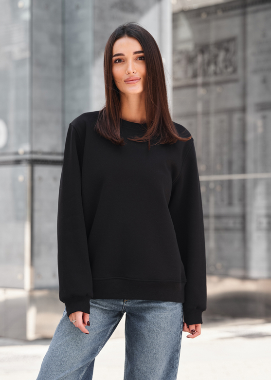 らいおんブラックxl Олімпійка жіноча Staff le black fleece oversize чорна на блискавці