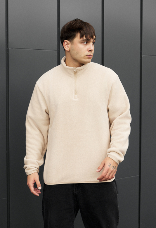 Олімпійка чоловіча Staff uni milk fleece молочного кольору на