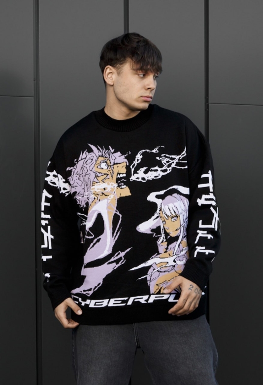 Светр чоловічий Staff x Husll cyber oversize мікс кольорів