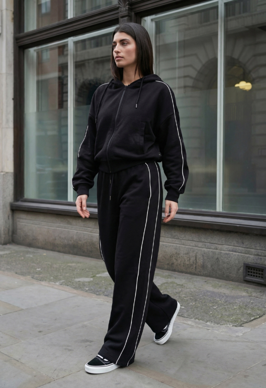 Спортивний костюм жіночий Staff ur zip reflective black чорний