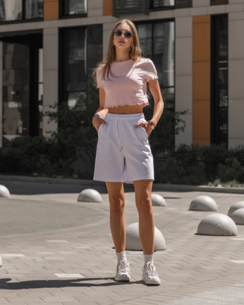Жіночі шорти Staff interlok oversize white