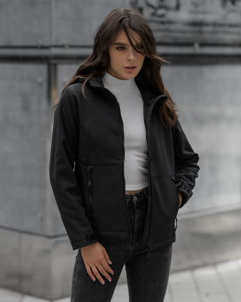 Жіноча куртка Staff soft shell black