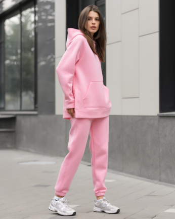 Жіночий спортивний костюм Staff to pink oversize fleece