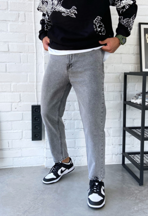 Джинси чоловічі Staff 19 gray slim (маломірять) сірі брендові