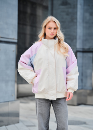 Куртка жіноча Staff co milk & light viola oversize молочного