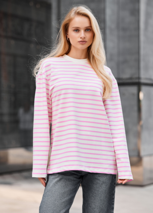 Жіночий лонгслів Staff os pink & white