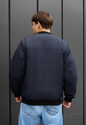 Бомбер чоловічий Staff mafi navy темно-синій водонепроникний