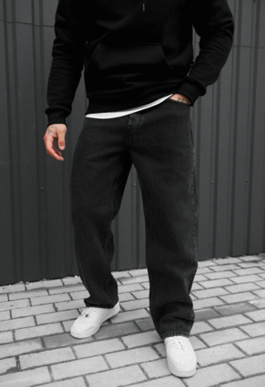 Джинси Staff 040 dark gray baggy