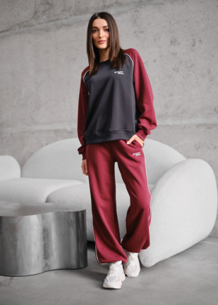 Жіночий спортивний костюм Staff all navy & bordo