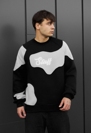 Світшот Staff ws black & light gray oversize fleece