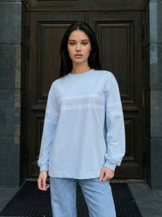 Жіночий лонгслів Staff hai light blue