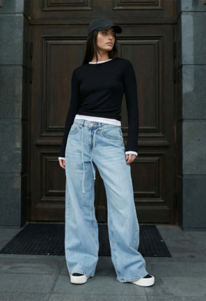 Жіночі джинси Staff 2511 light blue baggy