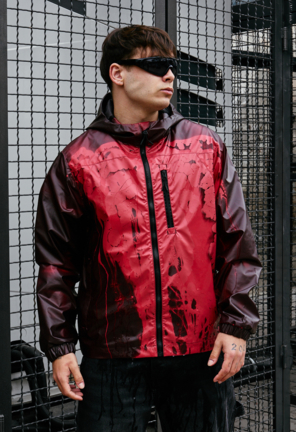 Куртка вітровка Staff thermochromic dark marsala колір темний