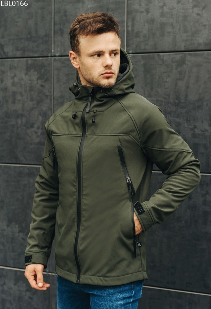 Куртка чоловіча Staff soft shell zipp haki на осінь купити