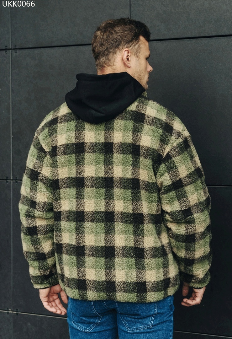 Хутряна куртка чоловіча Staff ya haki хакі купити