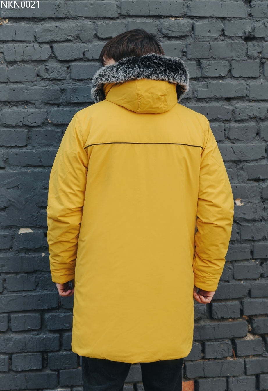 Зимова парка чоловіча Staff hot yellow жовта тепла купити
