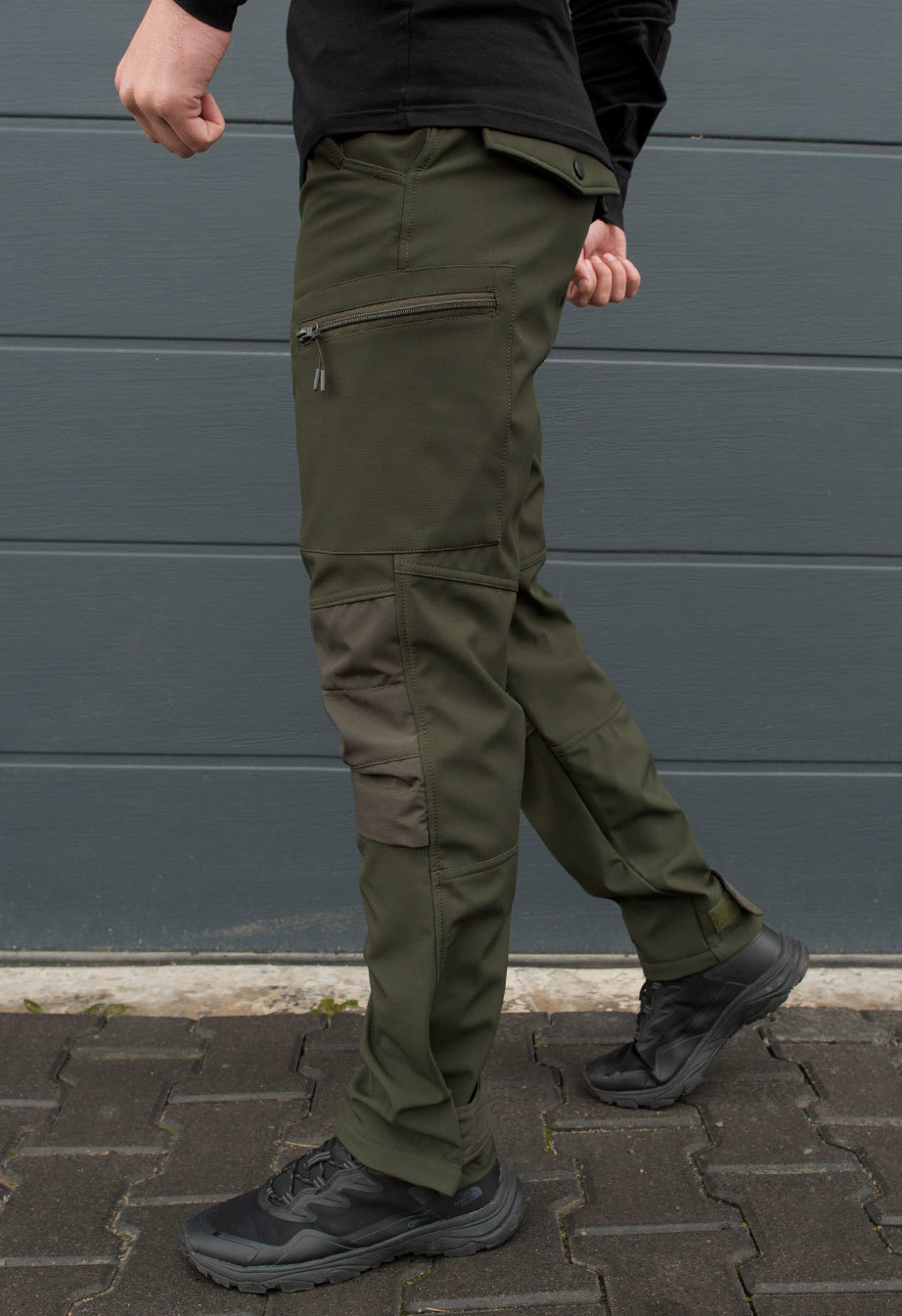 Штани тактичні Staff soft shell fleece khaki хакі карго утеплені з ...