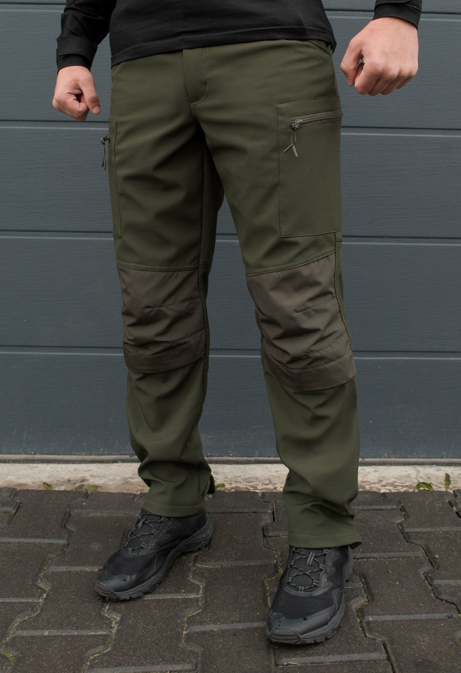 Штани тактичні Staff soft shell fleece khaki хакі карго утеплені з ...