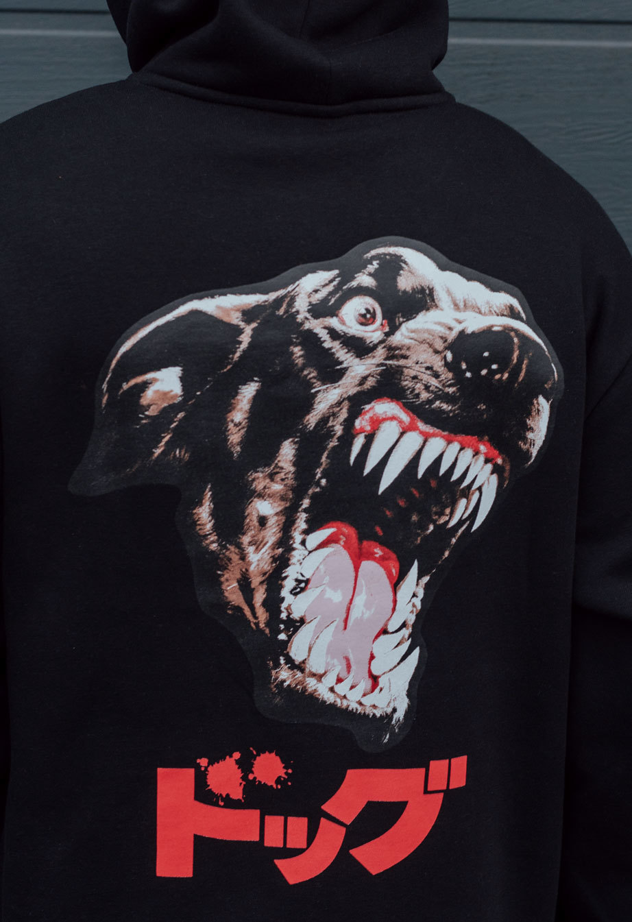 Толстовка чоловіча Staff fury oversize fleece чорна з принтом