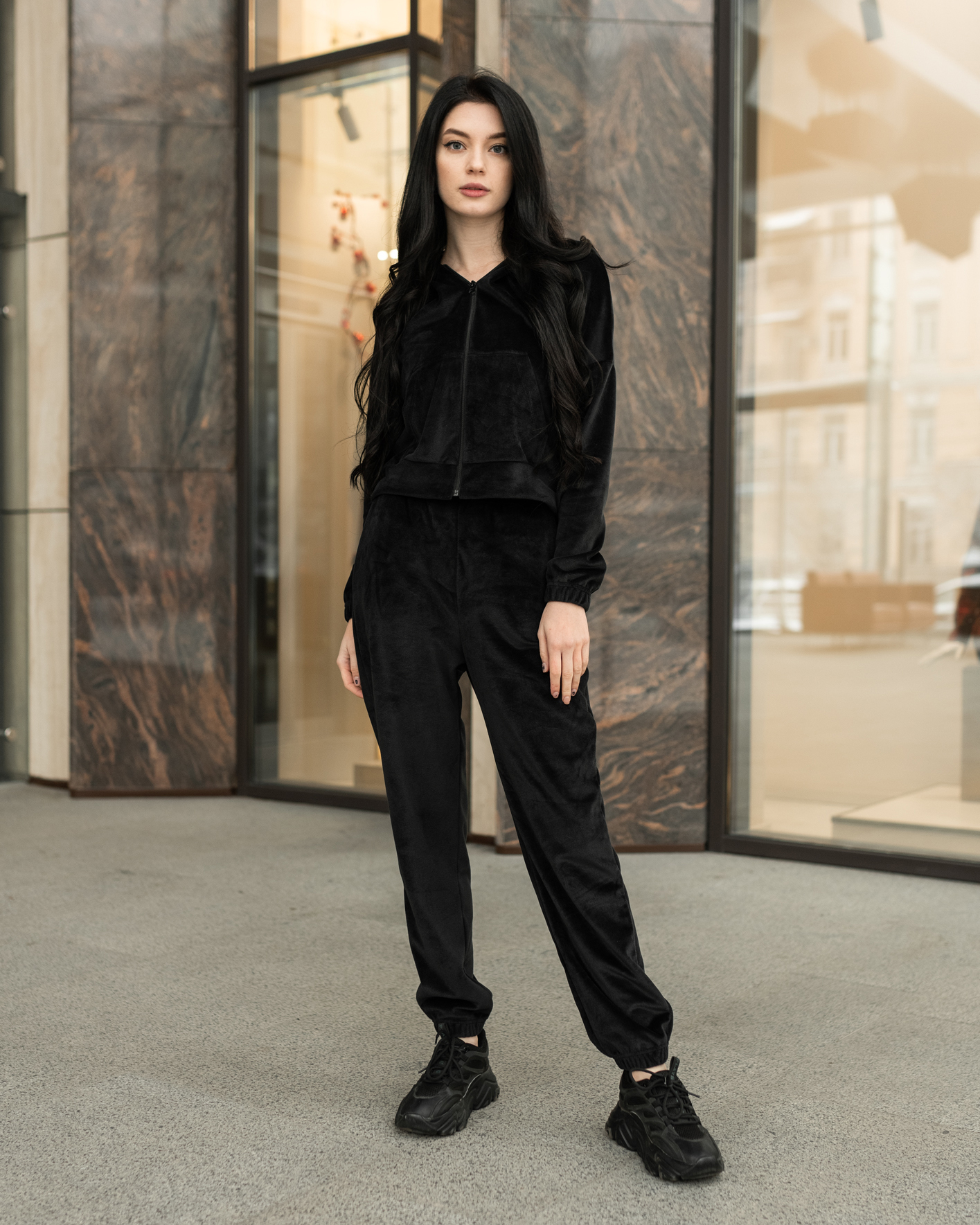 Спортивний костюм жіночий Staff velours black чорний для жінки ...